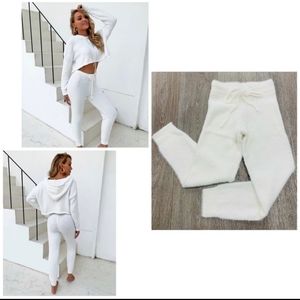 Fuzzy Drawstring Joggers